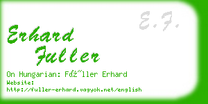 erhard fuller business card